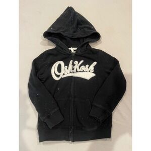 OshKosh Bgosh 3T Black‎ Sparkle Full Zip Hoodie Jacket Kids Girls